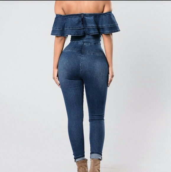 jean jumpsuit fashion nova