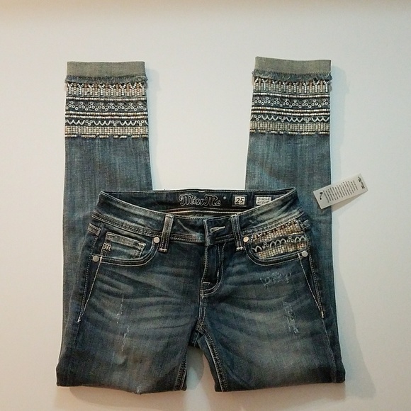 Miss Me Bohemian Ankle Skinny Jeans - Picture 3 of 8