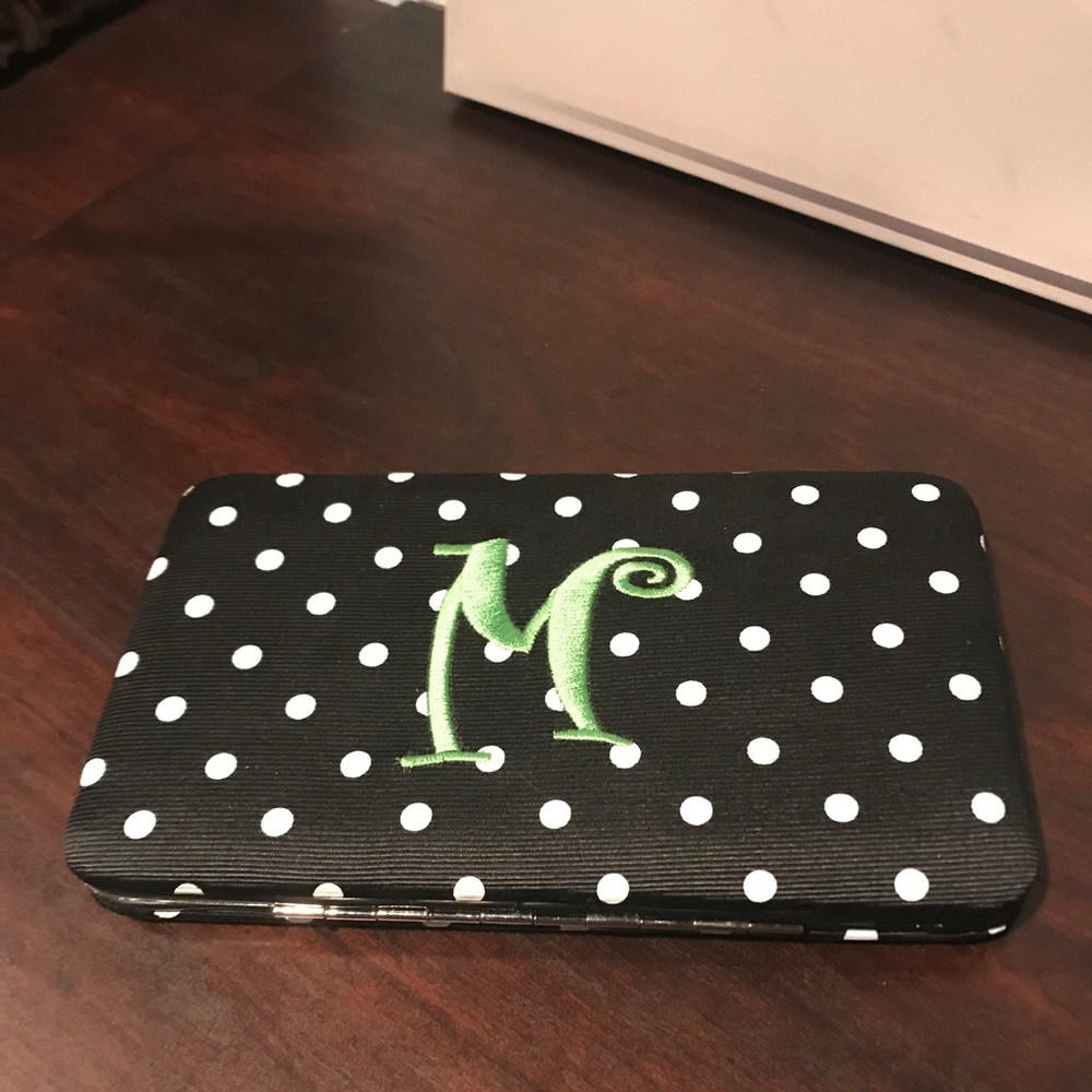 Hard-sided "M" Wallet. NWOT