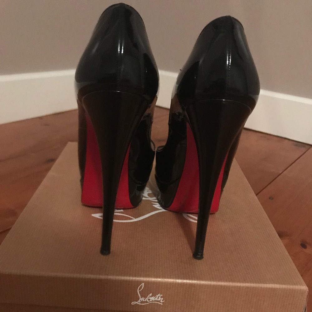 Lady Peep 150 Patent Calf in Black, size 6 (36)