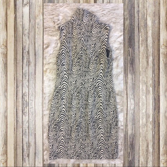 12 🌑Calvin Klein🌑 zebra print midi work dress - Picture 4 of 7