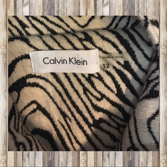 12 🌑Calvin Klein🌑 zebra print midi work dress - Picture 6 of 7