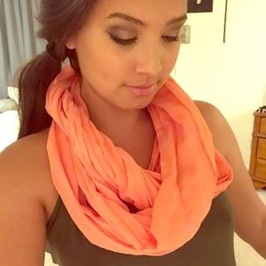 Peach infinity scarf