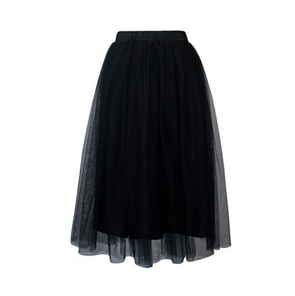 TULLE MIDI SKIRT - Picture 2 of 2