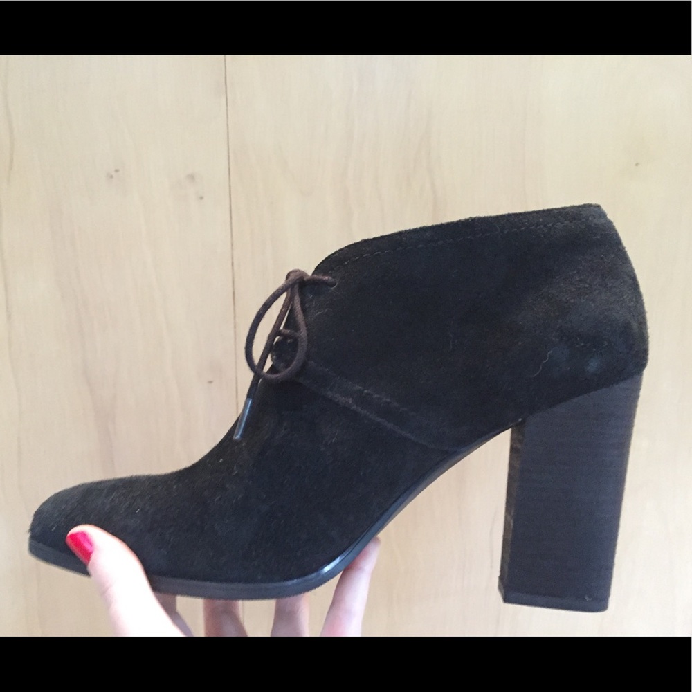 Franco Sarto Black Suede Booties