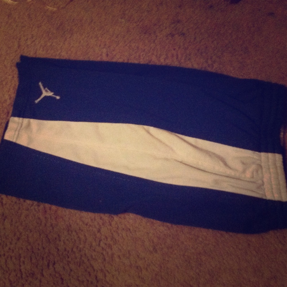 Blue and white Jordan shorts