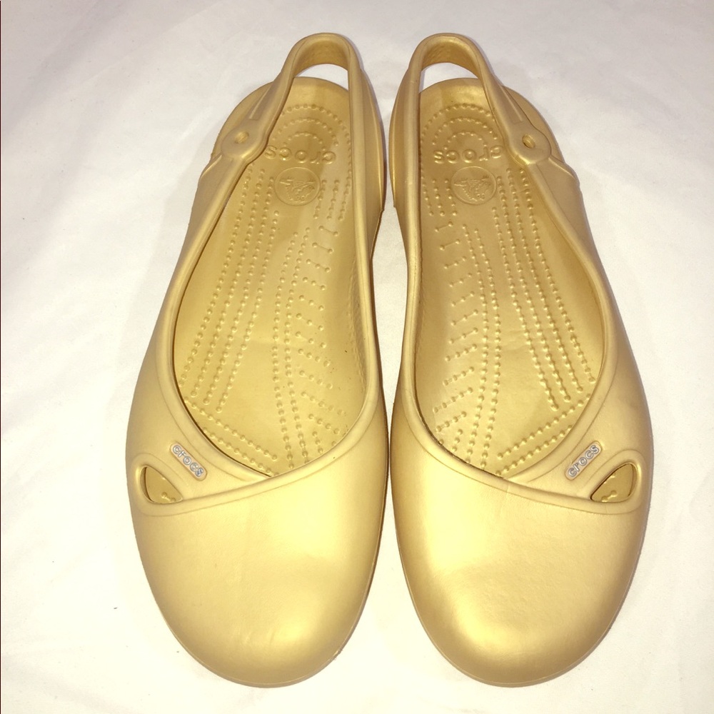 Crocs  Olivia tan sling back slip on light weight
