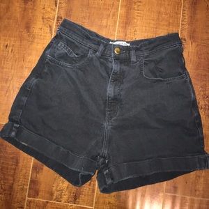 American Apparel black high waisted shorts