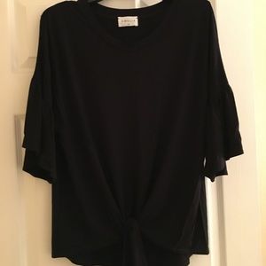 Emilia Black Top, Size Medium