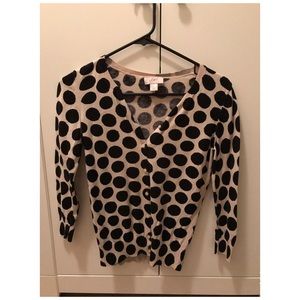 Loft Polka Dot Cardigan Sweater Loft Polka Dot Cardigan Sweater