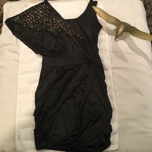 Studded little black dress