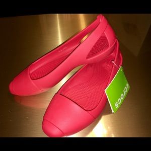 Crocs™ Sienna Flat Shoes in Red Size 9W
