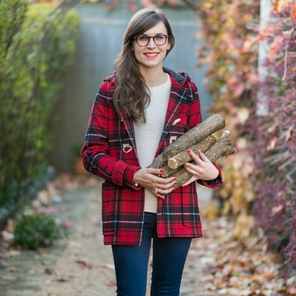 Gap Women's Coat Wool Toggle Red Plaid XS - Picture 3 of 5