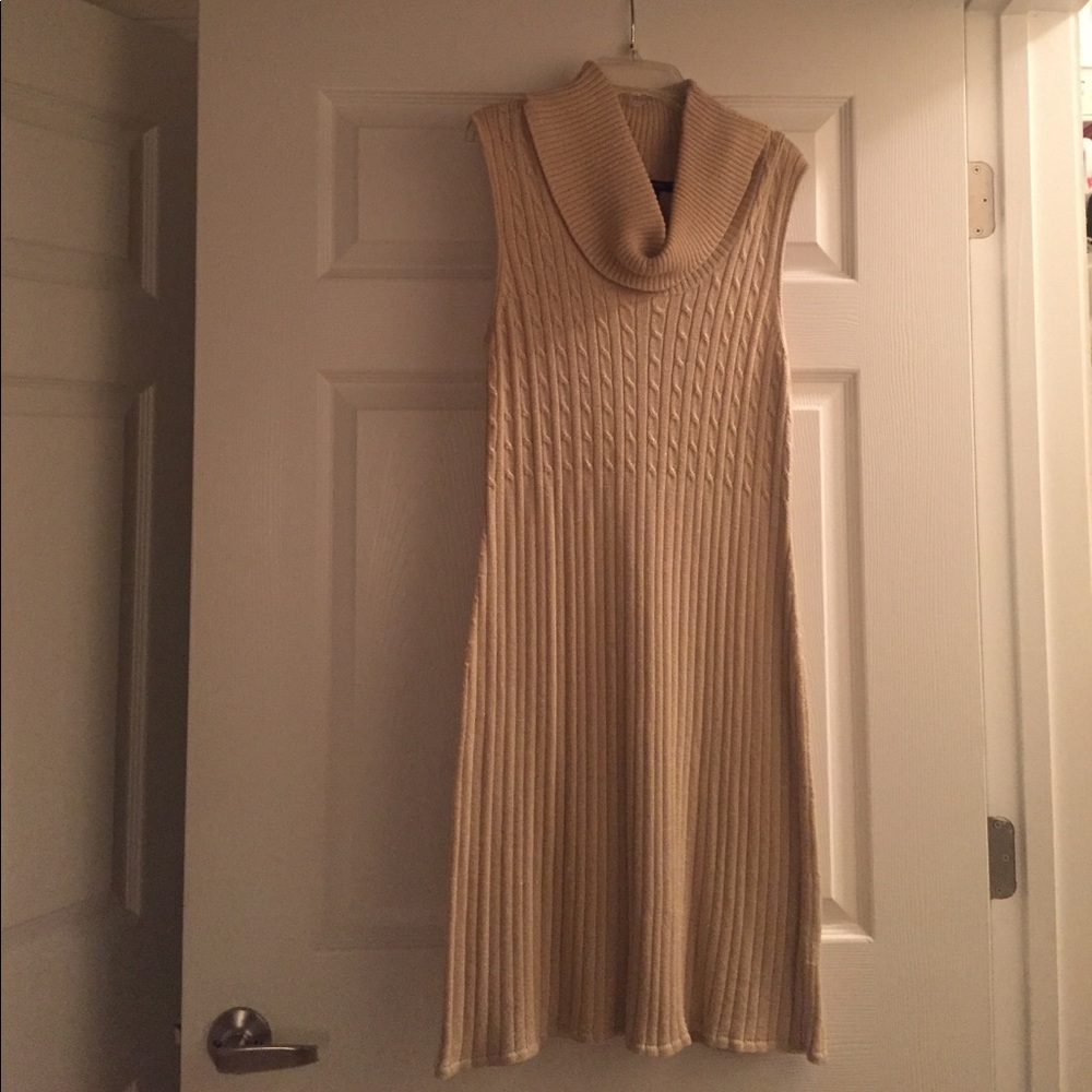 Sexy Sleeveless Sweater Dress w/ Cowl Neck