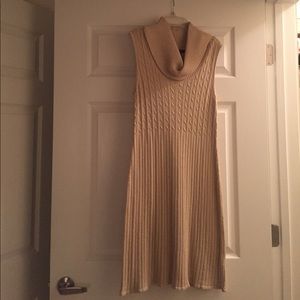 Sexy Sleeveless Sweater Dress w/ Cowl Neck