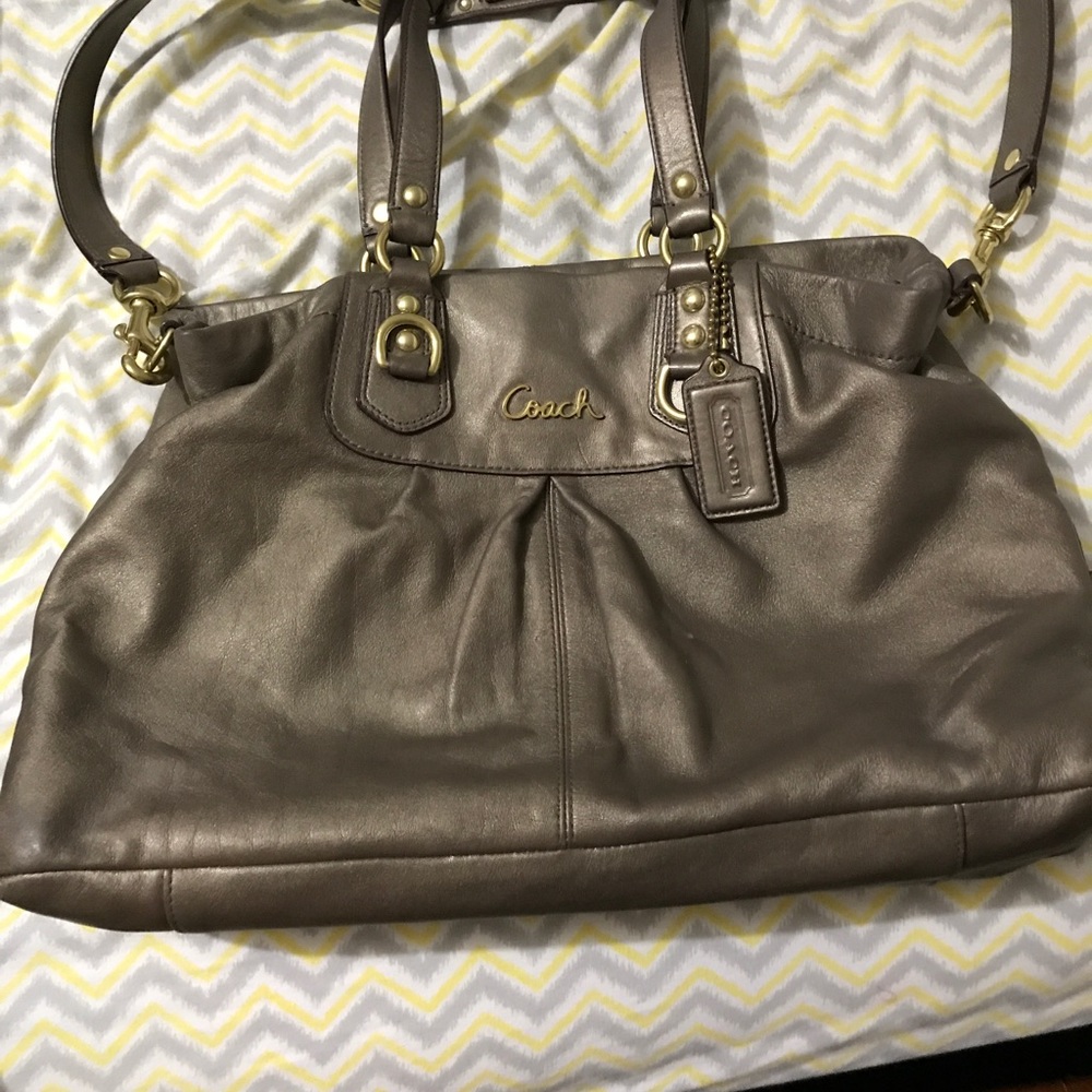 Genuine Leather Coach Satchel Purse