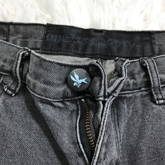 One Teaspoon Charcoal Ripped Baggies Free People - Picture 2 of 8