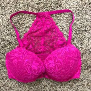 PINK BY VS LACE RACER BACK BRA