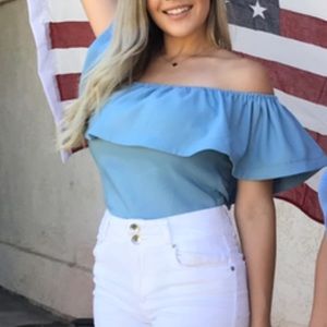 Off the shoulder crop top