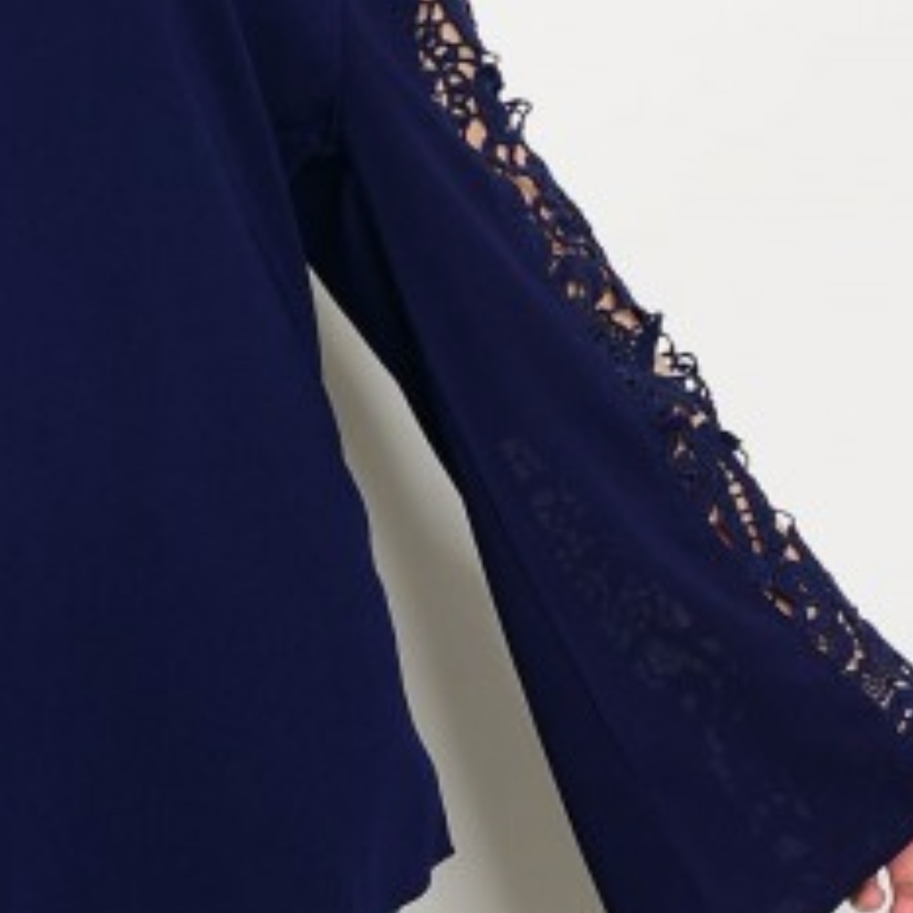 Navy Blue Off shoulder top - Picture 3 of 3
