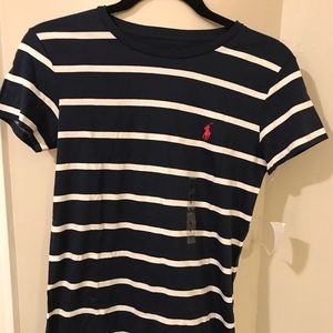 Striped polo tee