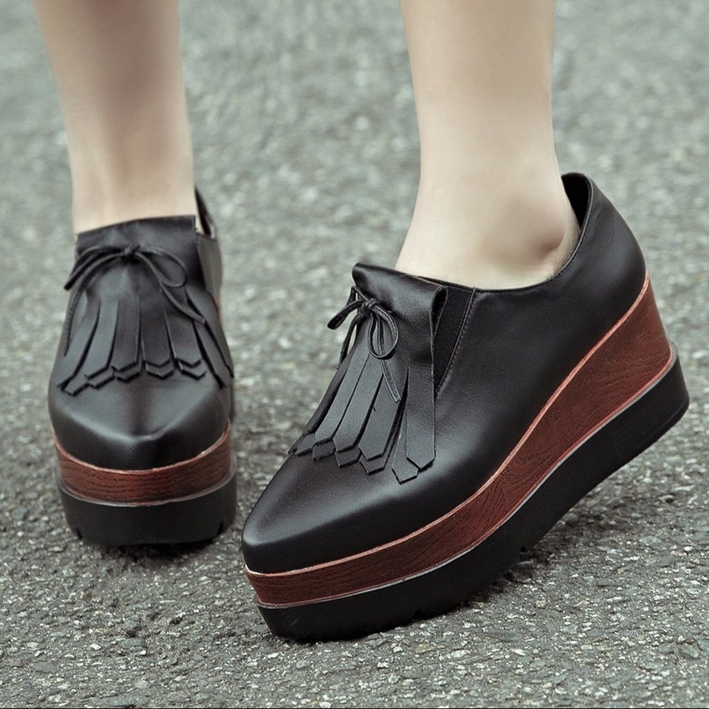 Oxford platform shoes