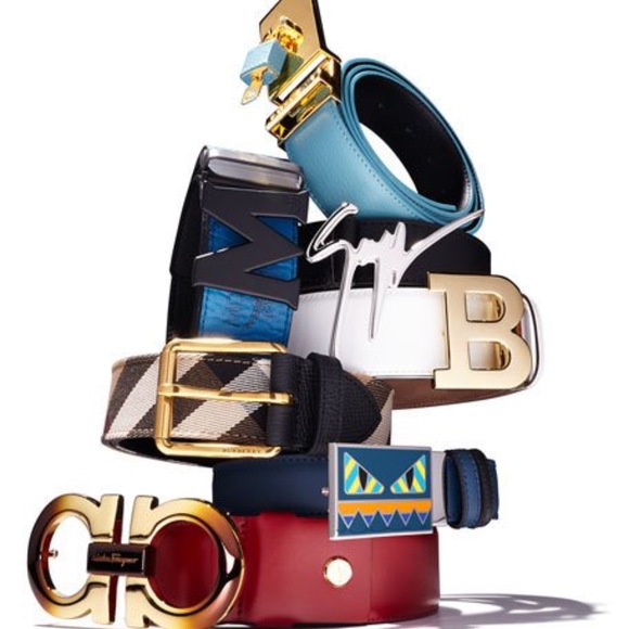 Bally Patent Leather B-Buckle Belt, White 44in