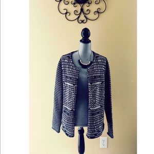 H&M black and white dress sweater/jacket. H&M black and white dress sweater/jacket.