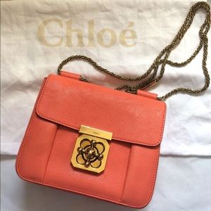 Chloe elsie square handbag in coral