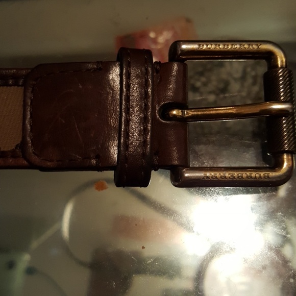 BURBERRY PLAID LEATHER BELT main image 5
