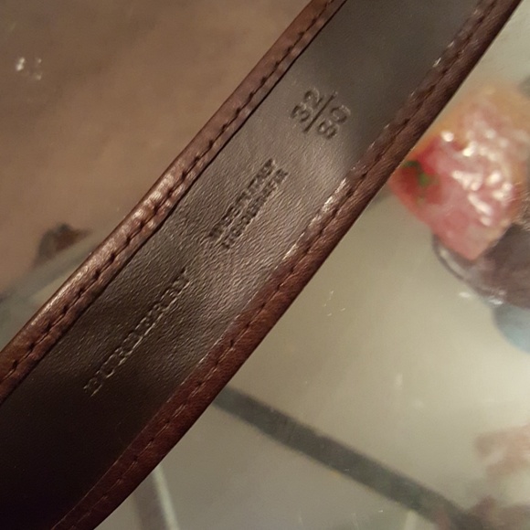 BURBERRY PLAID LEATHER BELT