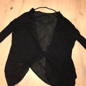 Free People Black Knotted Sweater