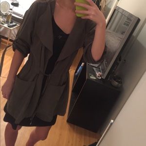 Audrey 3+1 Hooded "Incognito Anorak" Coat: olive