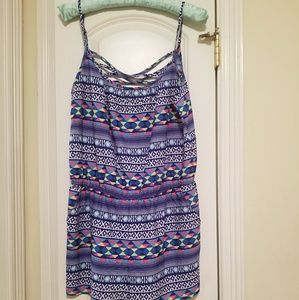 Multi color short romper.