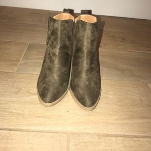 Olive Green ankle boots