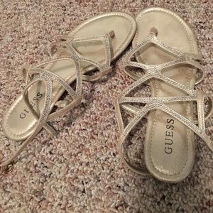 Guess gold sandals