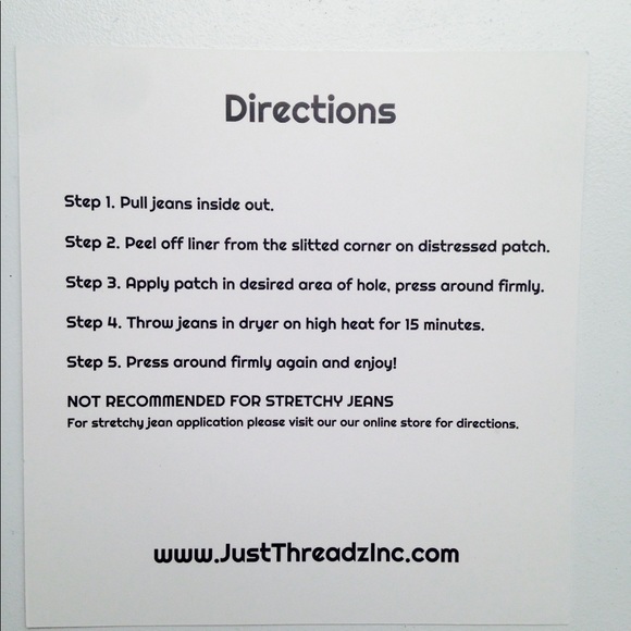 East Stick-On Thread Patch for Holey Jeans - Picture 3 of 3