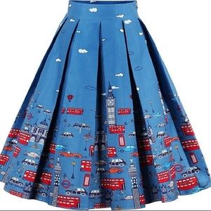 London themed Big Ben boutique skirt