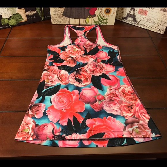 Lululemon Cool Racerback Tank-Secret Garden, Sz 6 - Picture 2 of 4