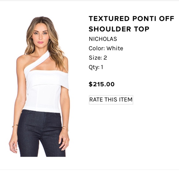 Revolve Nicholas Textured Ponti Off Shoulder Top - Picture 4 of 4