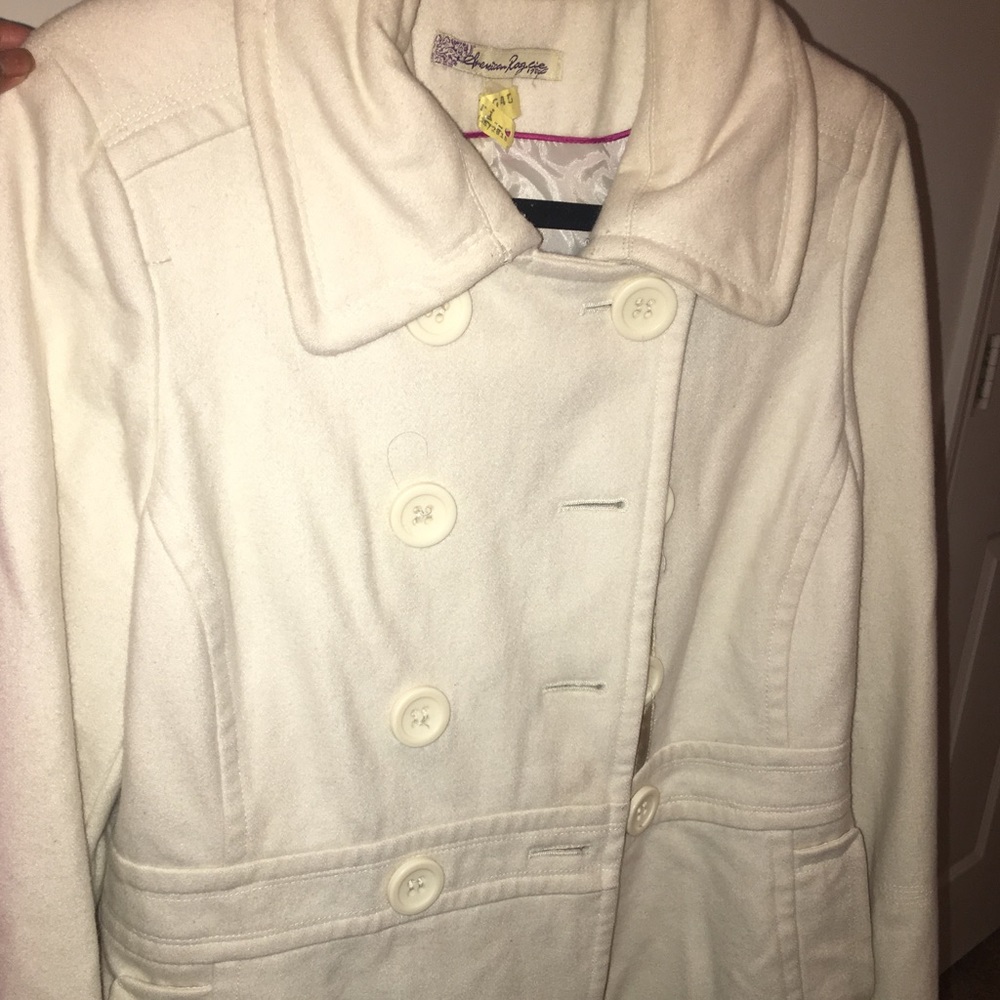White pea coat
