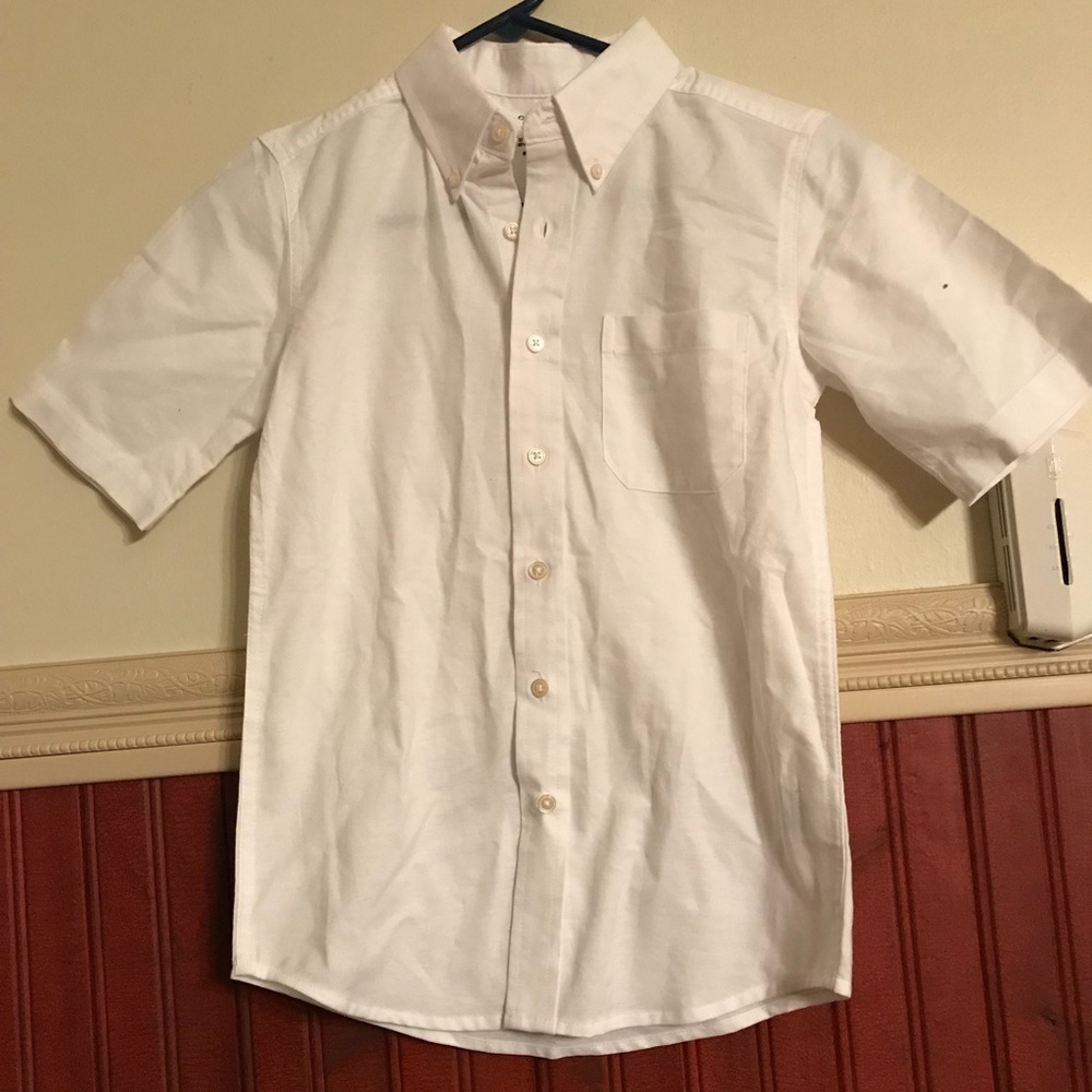 White Button Down shirt YL