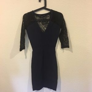French Connection v neck black lace dress French Connection v neck black lace dress