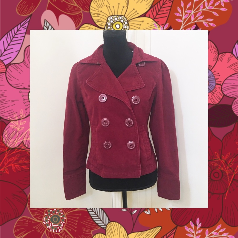 American Eagle Red Brushed Twill Jacket