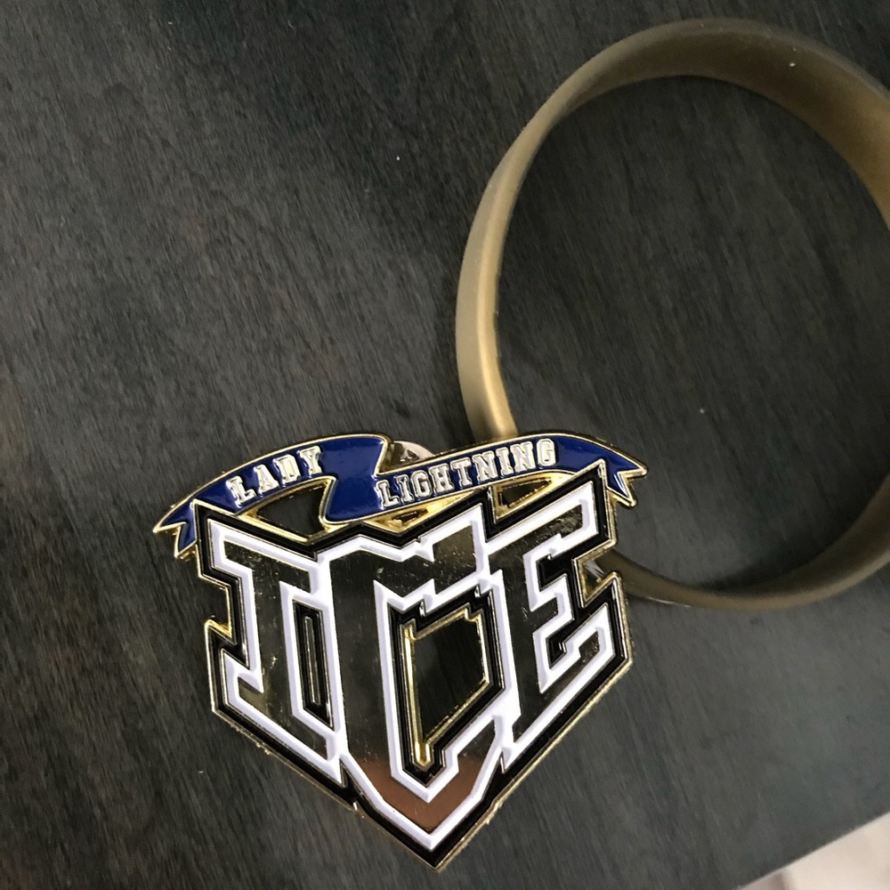 ICE Lady Lightning Pin and Worlds Bracelet