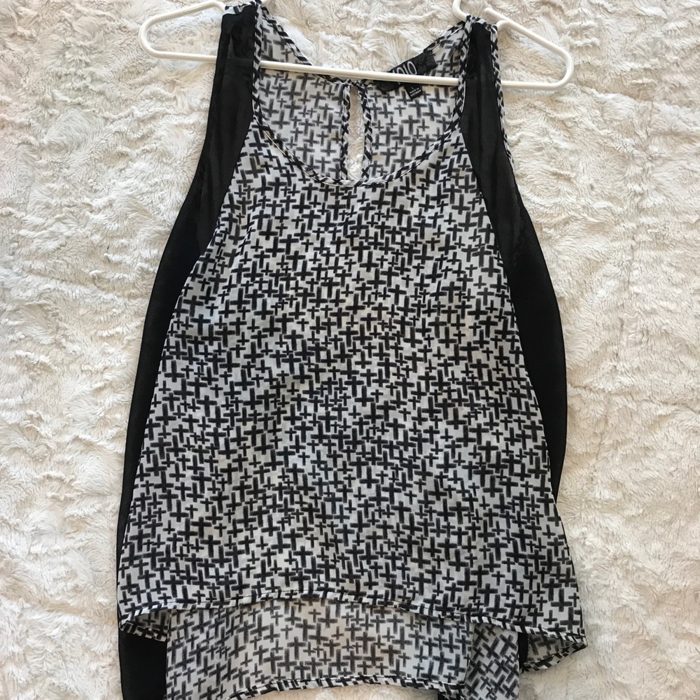 Blouse/tank with crosses