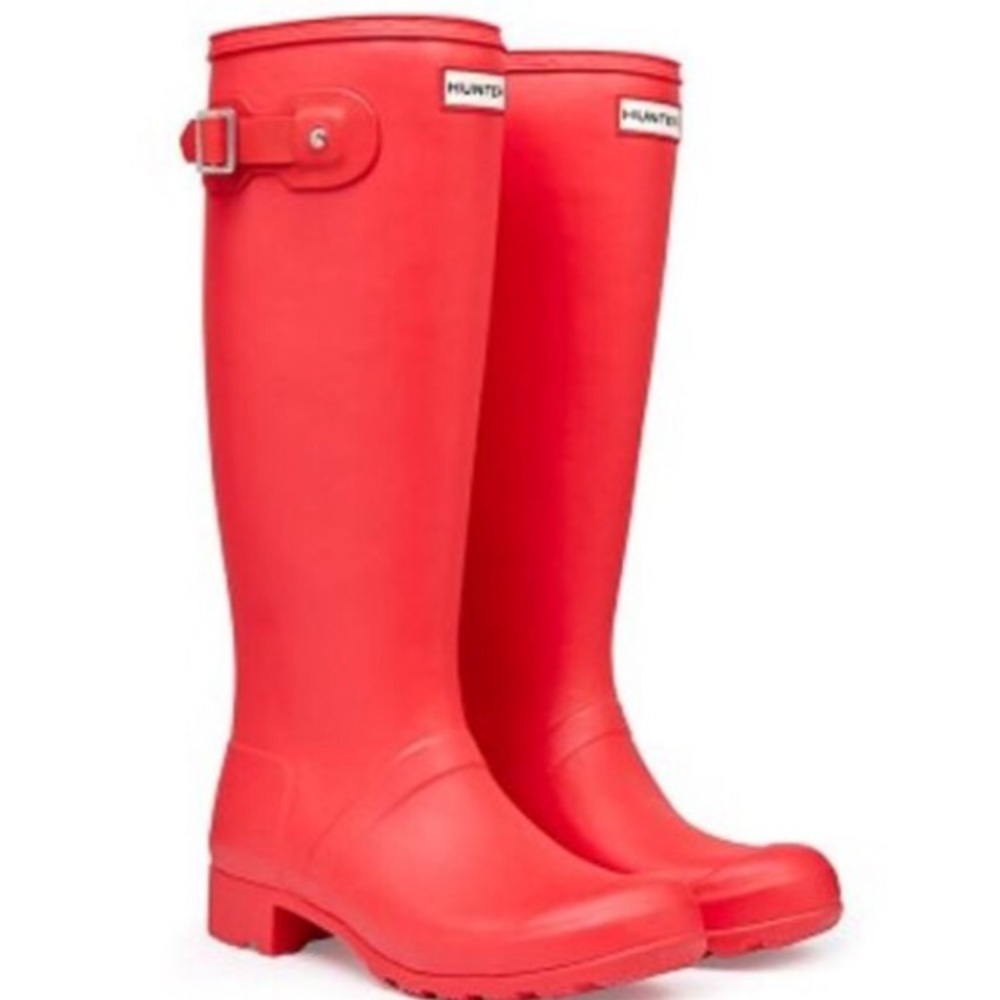 Bright Coral, matte. Tall Hunter Rain Boots