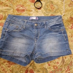 Denim cargo short stretch