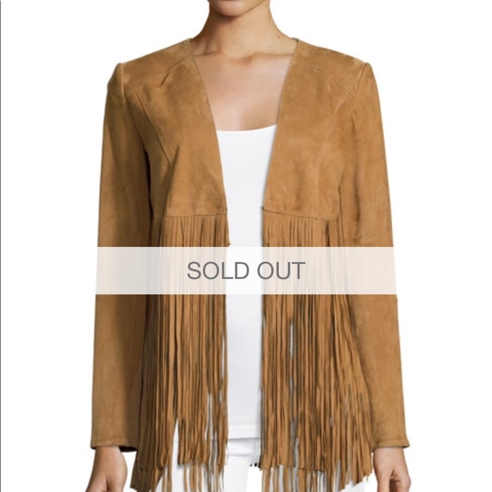 Lamarque Ronni Jacket in Suede fringe sz 4