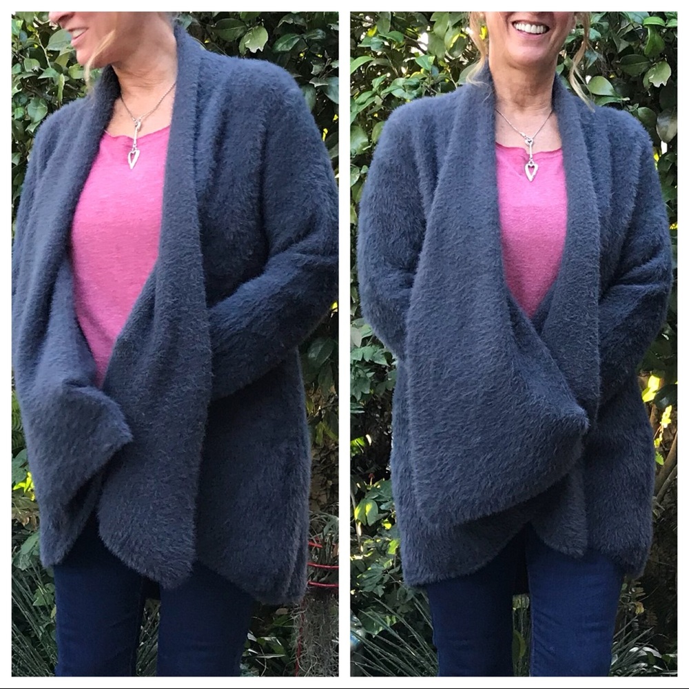 Soft & Fuzzy Open Shawl Cardigan